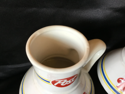 POST TOASTIES ADVERTISING collectors set of 2 - coffee - tea -mug Vintage Kellogg's cereal mugs - Image 3