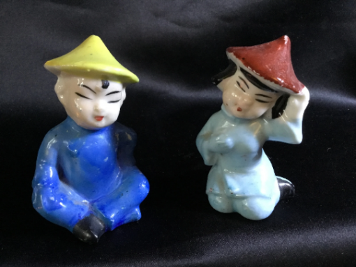 Vintage Japanese Figurine lovely little Couple - SET - Image 2