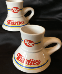 POST TOASTIES ADVERTISING collectors set of 2 - coffee - tea -mug Vintage Kellogg's cereal mugs