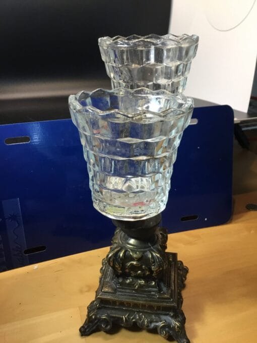 Vintage Brass Double Votive Candle Holder - Image 8