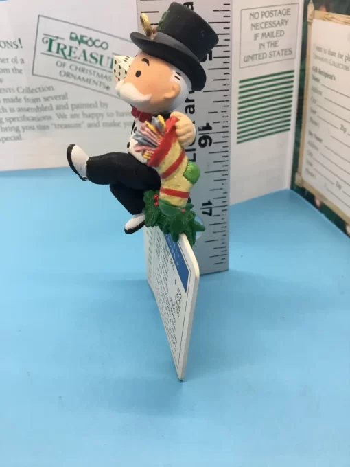 Rare 1994 Enesco Monopoly Banker Ornament – Mr. Moneybags on Boardwalk and Park Place - Image 9