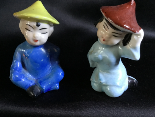 Vintage Japanese Figurine lovely little Couple - SET - Image 4