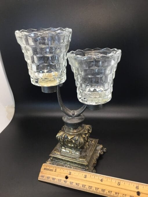 Vintage Brass Double Votive Candle Holder