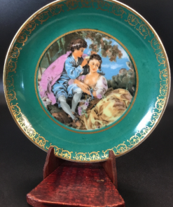 Vintage plate Japan 20th century handpainted - Love In Bloom  Collector plate -Small Decoration plate from Gift Gallery Japan