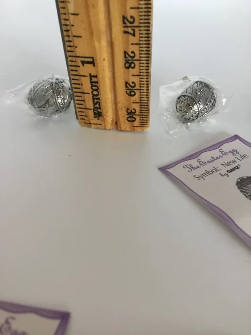 Springtime Blessings: Silver New Life Charm Easter Eggs – Lamb of God Religious Gifts by Ganz - Image 2