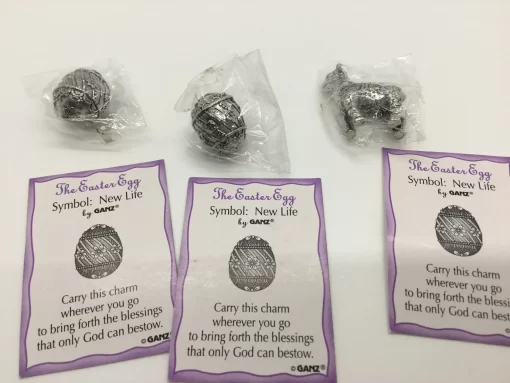 Springtime Blessings: Silver New Life Charm Easter Eggs – Lamb of God Religious Gifts by Ganz