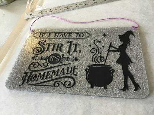 Handcrafted Witches Kitchen "Homemade" Glittered Acrylic- Hand painted Witch Kitchen Decor- Pagan-Magical Kitchen remedies- Witch Humor - Image 4