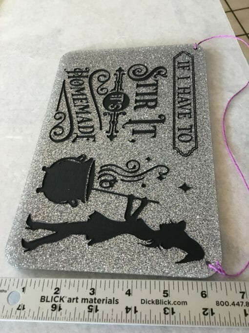 Handcrafted Witches Kitchen "Homemade" Glittered Acrylic- Hand painted Witch Kitchen Decor- Pagan-Magical Kitchen remedies- Witch Humor - Image 6