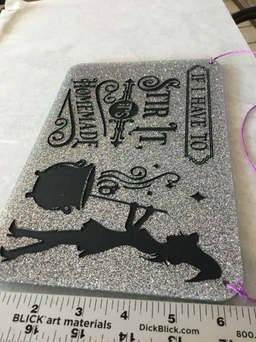 Handcrafted Witches Kitchen "Homemade" Glittered Acrylic- Hand painted Witch Kitchen Decor- Pagan-Magical Kitchen remedies- Witch Humor - Image 7
