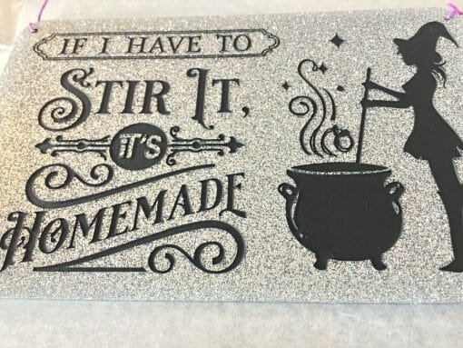 Handcrafted Witches Kitchen "Homemade" Glittered Acrylic- Hand painted Witch Kitchen Decor- Pagan-Magical Kitchen remedies- Witch Humor - Image 9