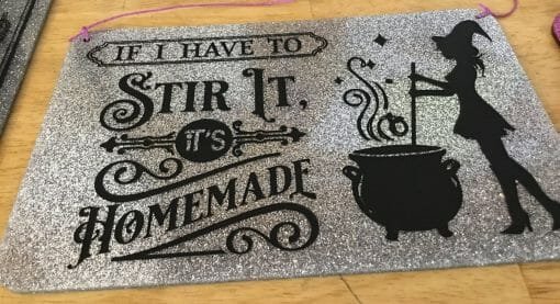 Handcrafted Witches Kitchen "Homemade" Glittered Acrylic- Hand painted Witch Kitchen Decor- Pagan-Magical Kitchen remedies- Witch Humor - Image 13