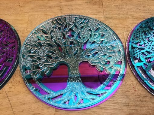 Custom Mirrored Acrylic Family Tree Dream catcher- Family Ties - Dream weaver - Custom and Personalized engraved Family Tree - Image 3