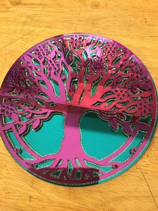 Custom Mirrored Acrylic Family Tree Dream catcher- Family Ties - Dream weaver - Custom and Personalized engraved Family Tree - Image 7