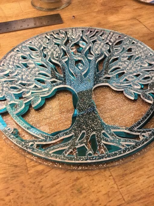 Custom Mirrored Acrylic Family Tree Dream catcher- Family Ties - Dream weaver - Custom and Personalized engraved Family Tree - Image 11