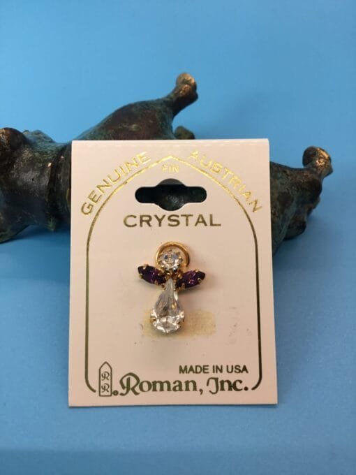 Austrian Crystal Guardian Angel pin/ brooch - Image 5