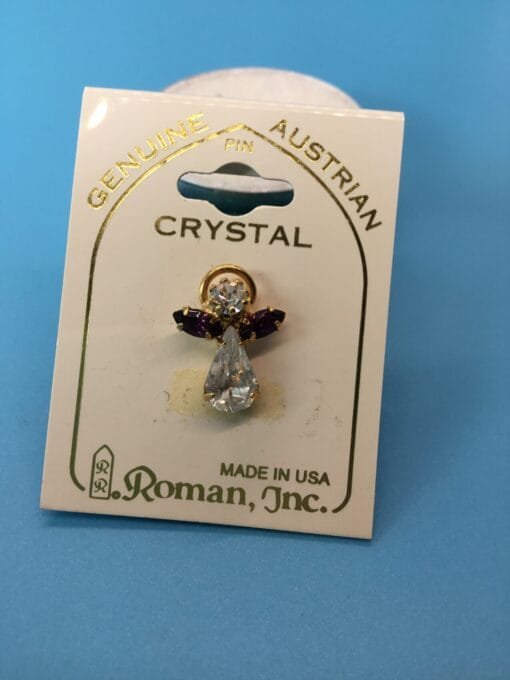 Austrian Crystal Guardian Angel pin/ brooch - Image 19