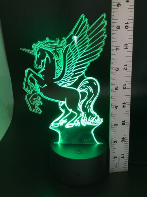 Unicorn 3D Illusion Night Light - with USB LED Table Lamp - Acrylic 3D Arts Color Changing  for Bedroom Bedside Night Light Gift- Lasered - Image 10