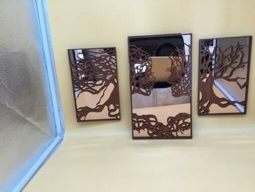 Custom Cut Couple - Wall decor- Wall art Wood on Mirrored acrylic -Tree love- Couple love -Relationship Roots- - Image 6