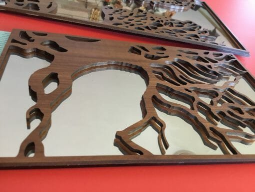 Custom Cut Couple - Wall decor- Wall art Wood on Mirrored acrylic -Tree love- Couple love -Relationship Roots- - Image 13
