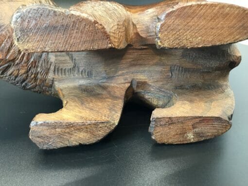 Hand Carved Ironwood Grizzly Bear with Catching a Fish - Image 6