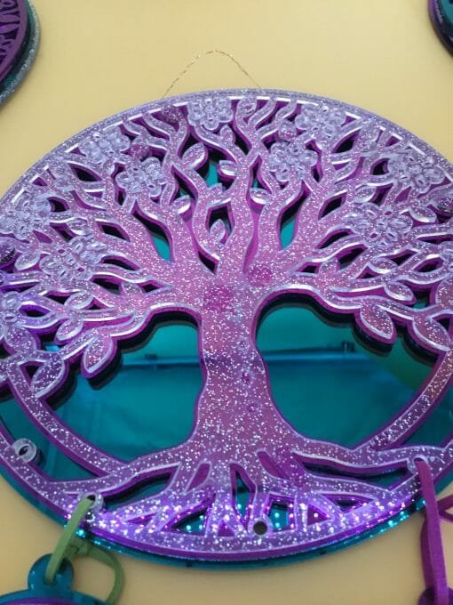 Custom Mirrored Acrylic Family Tree Dream catcher- Family Ties - Dream weaver - Custom and Personalized engraved Family Tree - Image 14