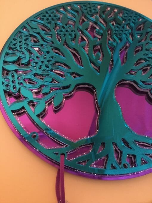 Custom Mirrored Acrylic Family Tree Dream catcher- Family Ties - Dream weaver - Custom and Personalized engraved Family Tree - Image 16