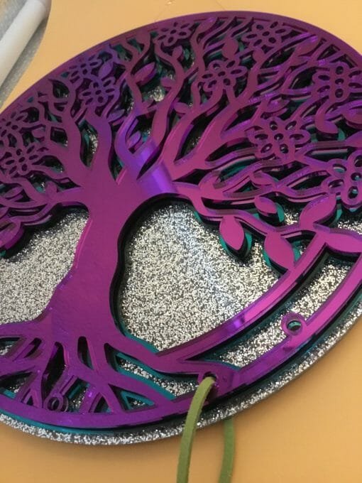 Custom Mirrored Acrylic Family Tree Dream catcher- Family Ties - Dream weaver - Custom and Personalized engraved Family Tree - Image 17