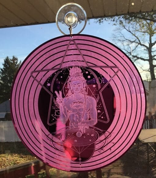 Intergalactic Planetary DJ Window Decoration with engraved "Record" - Image 2