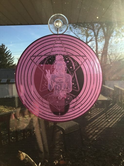 Intergalactic Planetary DJ Window Decoration with engraved "Record" - Image 5