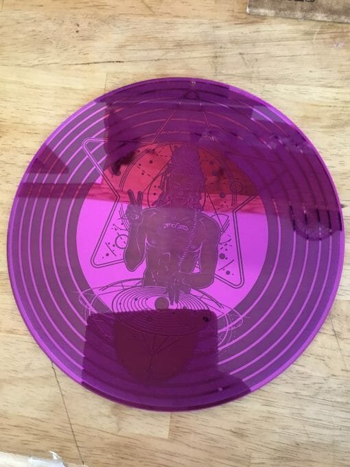 Intergalactic Planetary DJ Window Decoration with engraved "Record" - Image 8