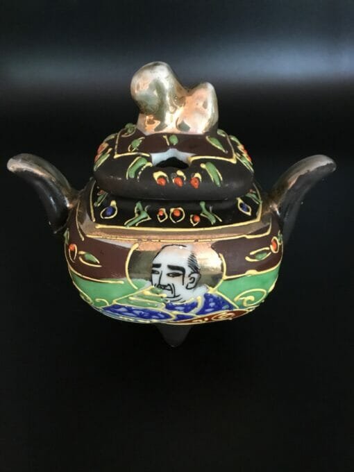 Japanese Satsuma Moriage Miniature tea pot