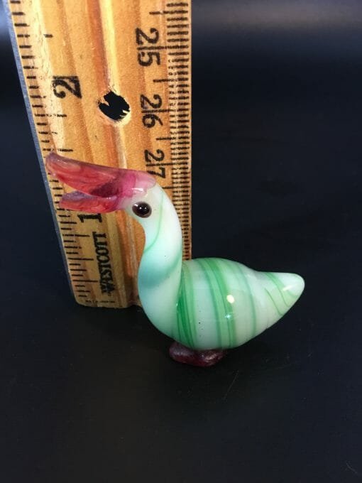 Vintage glass duck Figurine, Miniature  Handblown duck - Image 2