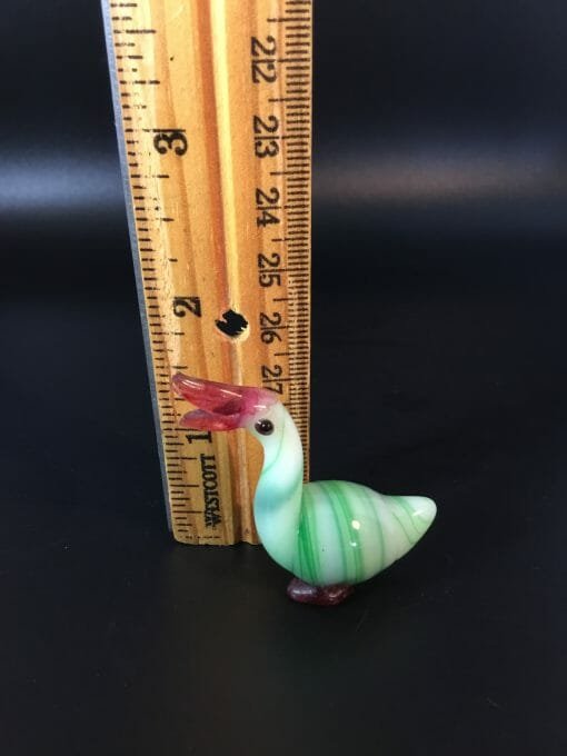 Vintage glass duck Figurine, Miniature  Handblown duck - Image 3