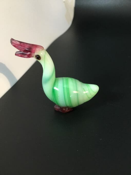 Vintage glass duck Figurine, Miniature  Handblown duck - Image 4