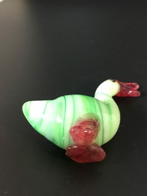 Vintage glass duck Figurine, Miniature  Handblown duck - Image 9