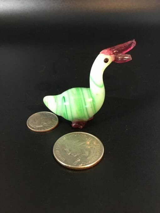 Vintage glass duck Figurine, Miniature  Handblown duck - Image 10