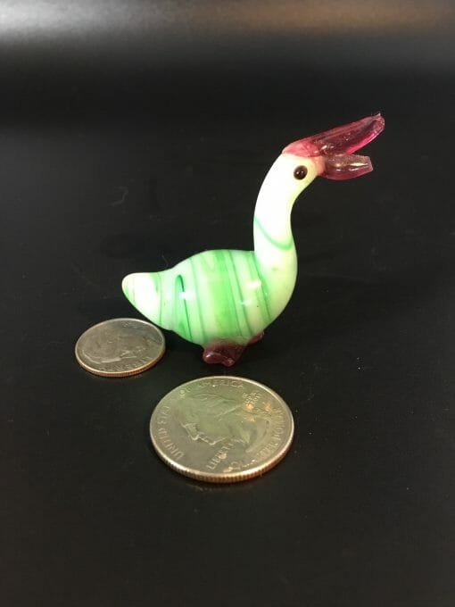 Vintage glass duck Figurine, Miniature  Handblown duck - Image 11