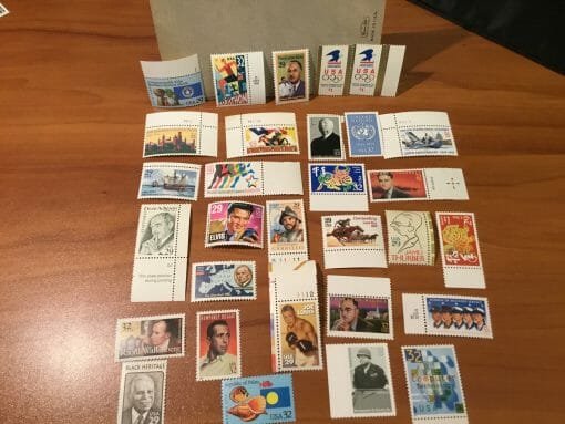 Vintage Stamp Collection early 90's Over 250 stamps -Hank Williams-Olympics-Little Women-Huck Finn-Alfred Hitchcock-Little House on Prairie - Image 56