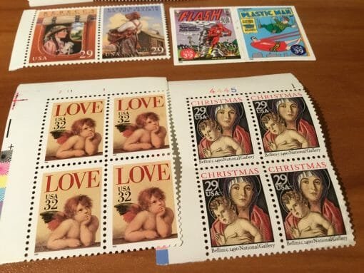 Vintage Stamp Collection early 90's Over 250 stamps -Hank Williams-Olympics-Little Women-Huck Finn-Alfred Hitchcock-Little House on Prairie - Image 54