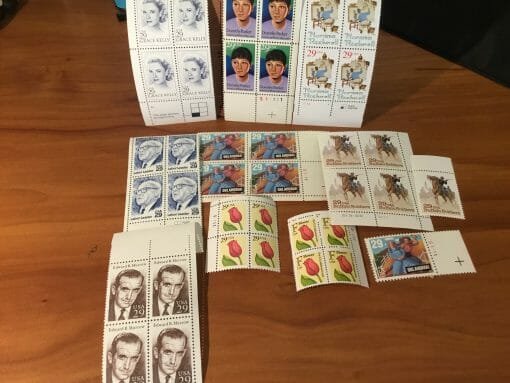 Vintage Stamp Collection early 90's Over 250 stamps -Hank Williams-Olympics-Little Women-Huck Finn-Alfred Hitchcock-Little House on Prairie - Image 30