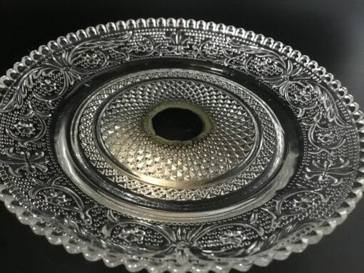 Glass- Crystal - Display dish -Round Brilliant Cut tray