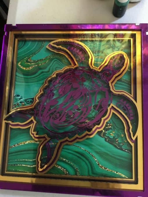 Māori Wall art Polynesian Sea creature - Cosmic Turtle - Image 2