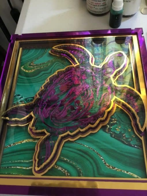 Māori Wall art Polynesian Sea creature - Cosmic Turtle - Image 3