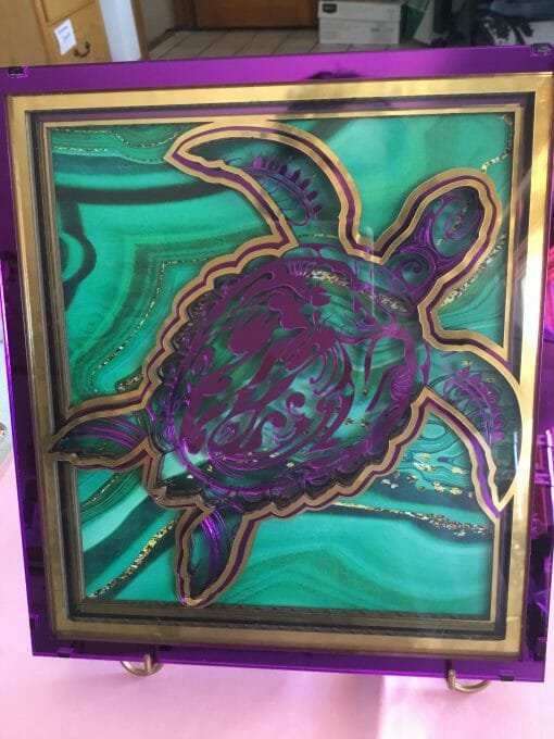 Māori Wall art Polynesian Sea creature - Cosmic Turtle - Image 5