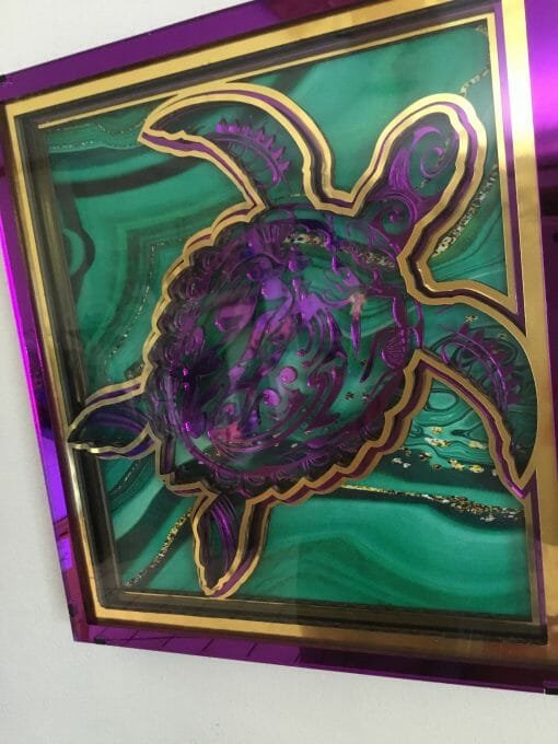 Māori Wall art Polynesian Sea creature - Cosmic Turtle