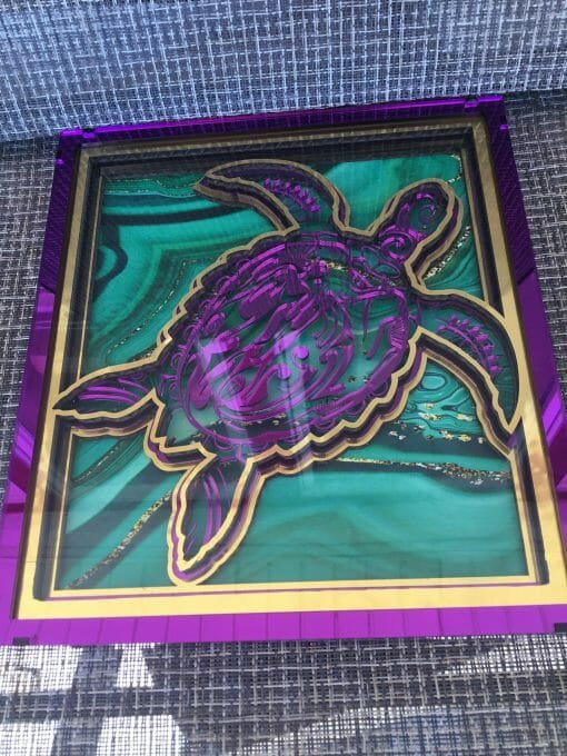 Māori Wall art Polynesian Sea creature - Cosmic Turtle - Image 16