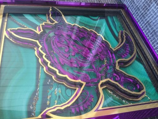 Māori Wall art Polynesian Sea creature - Cosmic Turtle - Image 17