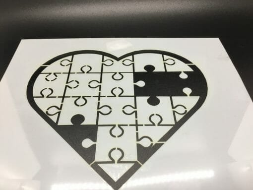 Mylar Stencil -Autism Awareness - Heart puzzle-  .14 Mil Mylar autism awareness puzzle - Mylar plastic stencil - Image 11