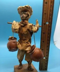 1950's Old Man Hand Crafted- Folk Art-Paper Mache Figure- Made in Mexico-