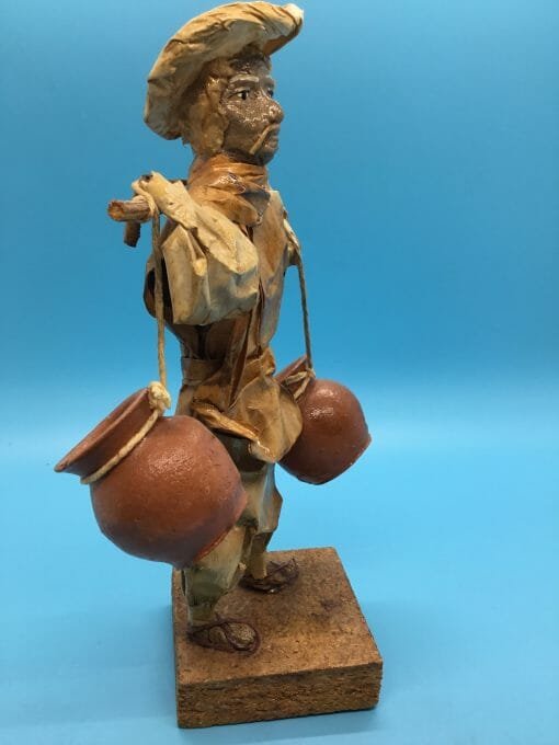 1950's Old Man Hand Crafted- Folk Art-Paper Mache Figure- Made in Mexico- - Image 7
